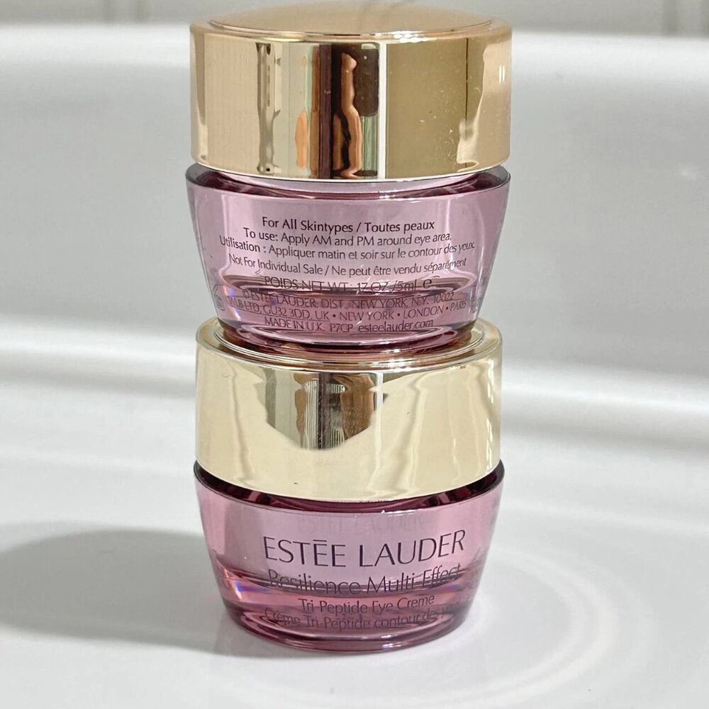 New 2X Estee Lauder Resilience Multi-Effect Peptide Eye Creme~0.17 oz/5 ml each - Picture 2 of 2